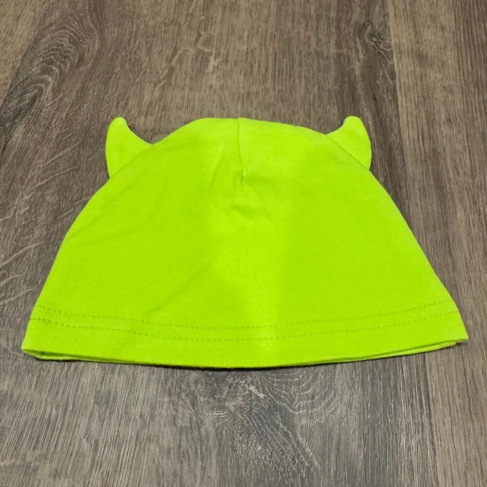 Disney Baby Monsters Inc Mike Wazowski Sleep Gown Hat Cap Size 0-6M Months Green
